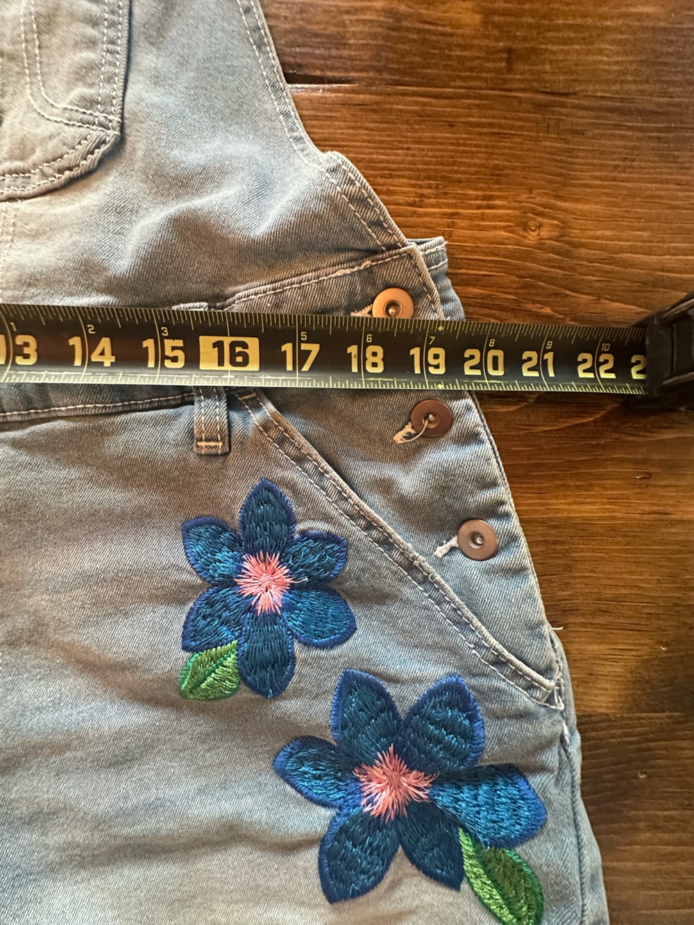 Soft Overall Shorts • Flower • XXL • Denim Utility Outdoors - Picture 9 of 10